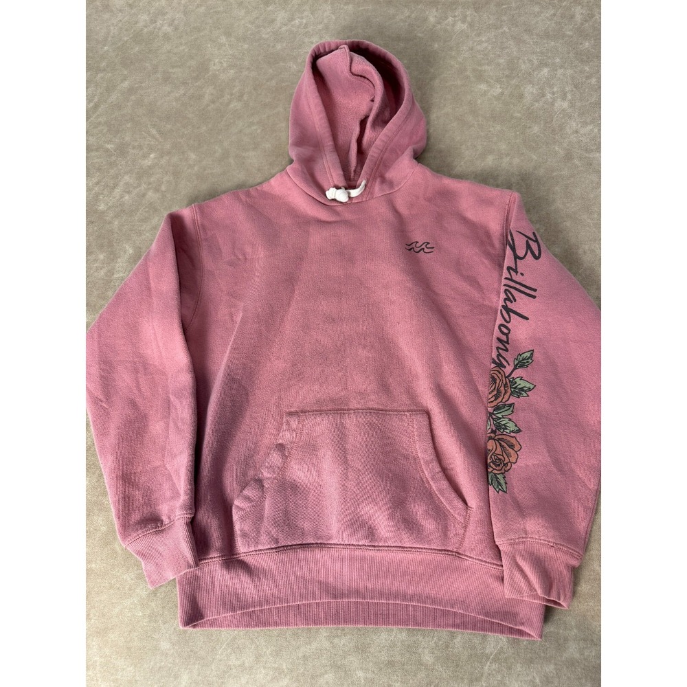 Billabong Womens Sundream Hoodie Sweatshirt Soft Knit Kangaroo Pockets Pink S